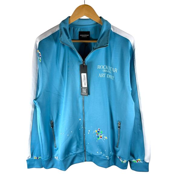 Rockstar Original Art Department Full Zip Track Jacket Men’s L - Streetwear Punk - Picture 1 of 16